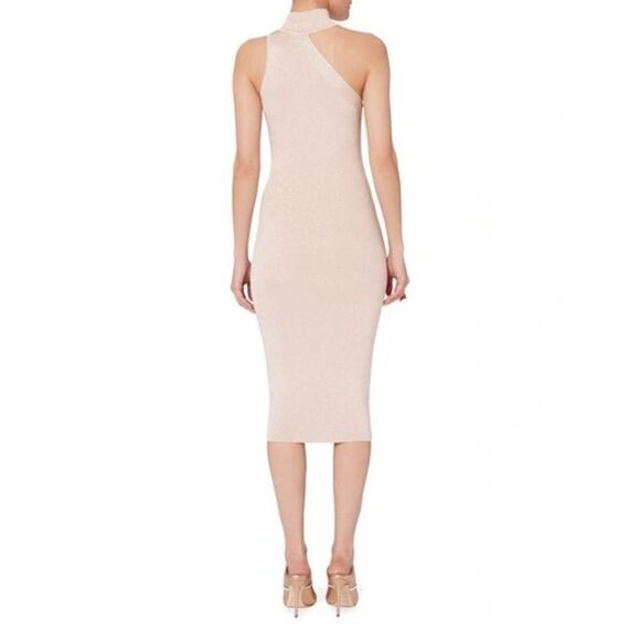 CUSHNIE One Shoulder Mock Neck Pencil Dress in size XS - Picture 11 of 11